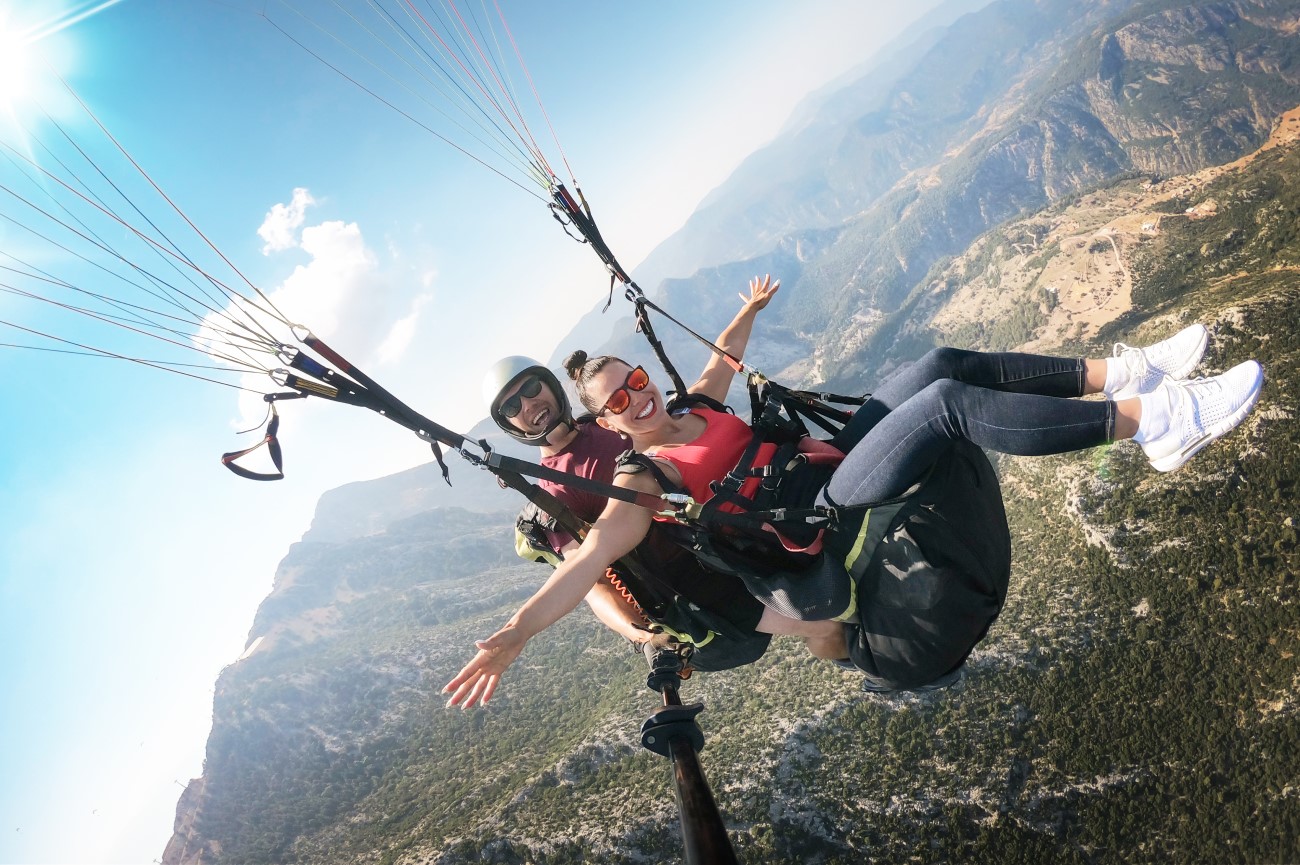 Paragliding in Barcelona, Spain